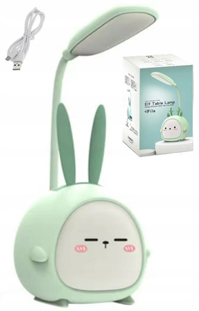 Lampka biurkowa KRÓLIK RGB szkolna NOCNA NA BIURKO USB LAMPA 3 TRYBY