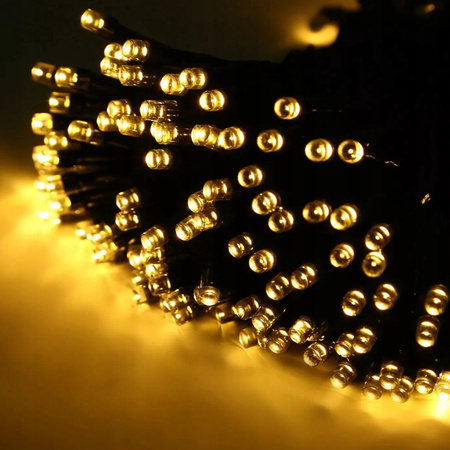 LAMPKI CHOINKOWE 100LED BIAŁE CIEPŁE FLASH WEWNĘTRZNE 9m 8 funkcji