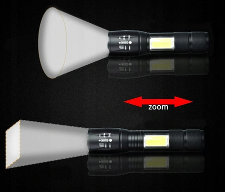 Latarka Taktyczna  ROWEROWA led cree Q5 zoom mini