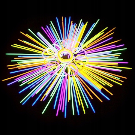 BRANSOLETKI OPASKI ŚWIECĄCE PATYCZKI PAŁECZKI FLUORESCENCYJNE FLUO 100x