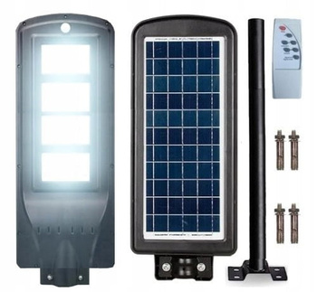 DUŻA LAMPA SOLARNA LED ULICZNA ZEWNĘTRZNA MOCNA 1500W LATARNIA CZUJNIK