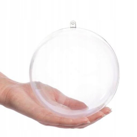 ZESTAW BOMBEK AKRYLOWYCH 10x OTWIERANE 10CM BOMBKI PRZEŹROCZYSTE