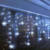 3,5M KURTYNA ŚWIETLNA ŚNIEŻYNKI LED LAMPKI ŚWIĄTECZNA GIRLANDA ZIMNA