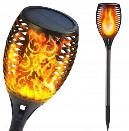 LAMPA SOLARNA POCHODNIA XL 50 CM EFEKT PŁOMIENIA LAMPKI OGRODOWE 12LED