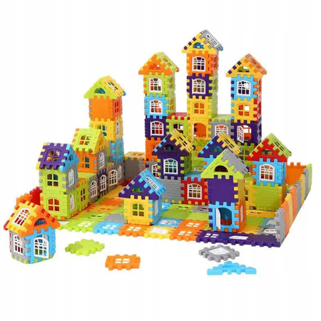 KLOCKI KONSTRUKCYJNE EDUKACYJNE ZESTAW KLOCKÓW PUZZLE DLA DZIECI 100 PUZZLI