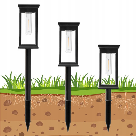 Lampki Solarne Wbijane Do Ogrodu Lampka Solarna LED Oświetlenie 2 Sztuki