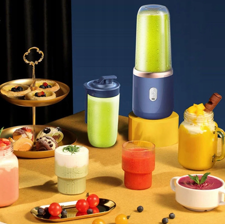 BEZPRZEWODOWY BLENDER PRZENOŚNA MINI SOKOWIRÓWKA 2 BUTELKI BLENDY AND GO