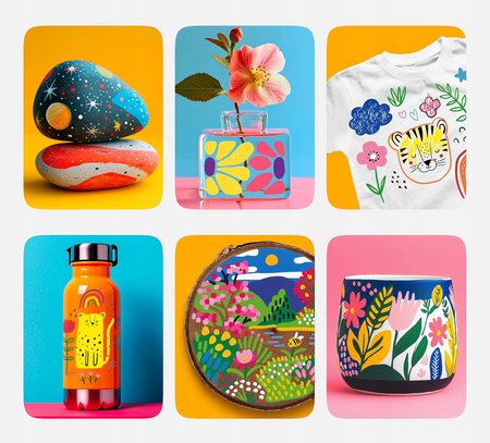 MARKERY AKRYLOWE PISAKI MAZAKI FLAMASTRY 24 DO RÓŻNYCH POWERZCHNI