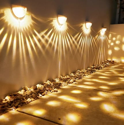 LAMPA SOLARNA NAŚCIENNA 6 LED CZUJNIK ZMIERZCHU