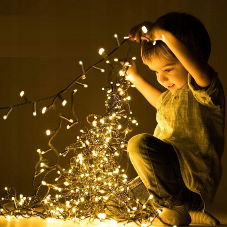 LAMPKI 50LED NA CHOINKĘ BATERIE WEWNĘTRZNE GIRLANDA ŚWIETLNA 5m SZNUR