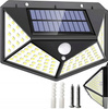 LAMPA SOLARNA Z CZUJNIKIEM RUCHU ZMIERZCHU 100 LED OGRODOWA NAŚCIENNA