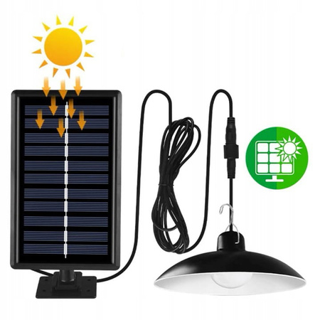 ŻYRANDOL LAMPA SOLARNA WISZĄCA LED OGRODOWA PILOT