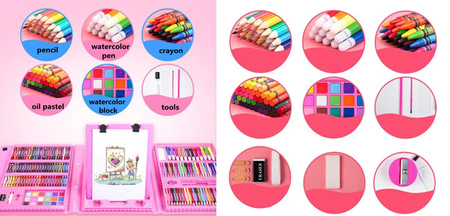 ZESTAW ARTYSTYCZNY DLA DZIECI DO MALOWANIA RYSOWANIA XXL 210 EL