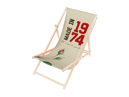 Leżak Drewniany premium URODZINY 1974