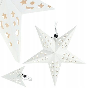 GWIAZDA PAPIEROWA LED WITRAŻ ŚWIĄTECZNA OZDOBA NA OKNO WISZĄCA ŚWIECĄCA 3D