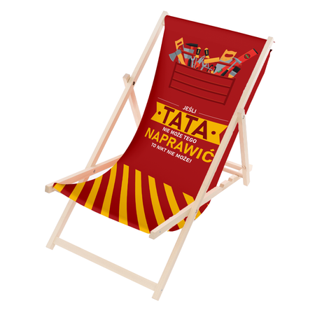 Leżak Drewniany ogrodowy plażowy premium TATA ZŁOTA RĄCZKA
