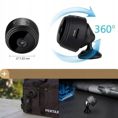 MINI KAMERA SZPIEGOWSKA FULL HD IR DETEKCJA WIFI