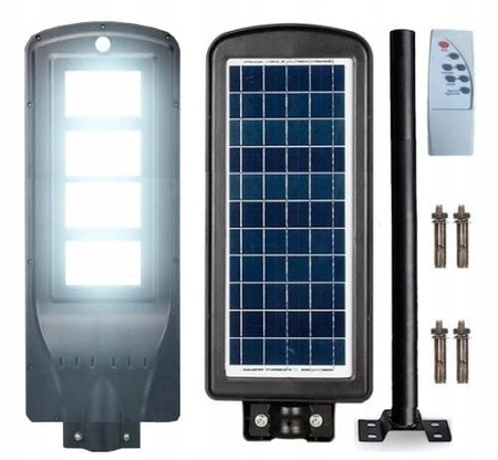 DUŻA LAMPA SOLARNA LED ULICZNA ZEWNĘTRZNA MOCNA 1500W LATARNIA CZUJNIK