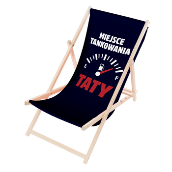 Leżak Drewniany ogrodowy plażowy premium MIEJSCA TANKOWANIA TATY