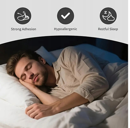 PLASTRY NA USTA TAŚMY PRZECIW CHRAPANIU LEPSZY SEN 30 SZT