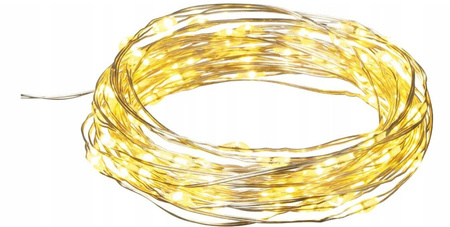 LAMPKI DRUCIKI 50 LED na baterie kolorowe drucik GIRLANDA NA STROIK RGB 5M