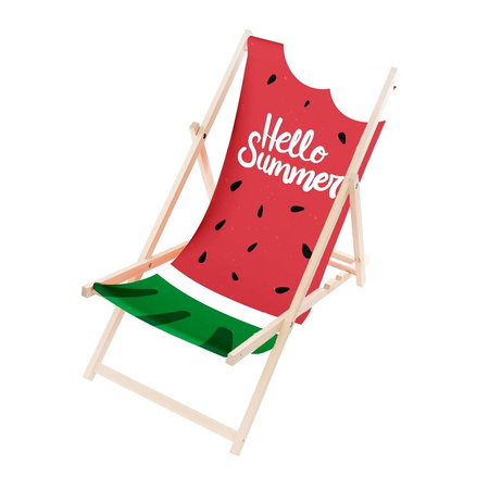 Leżak Drewniany ogrodowy plażowy premium HELLO SUMMER
