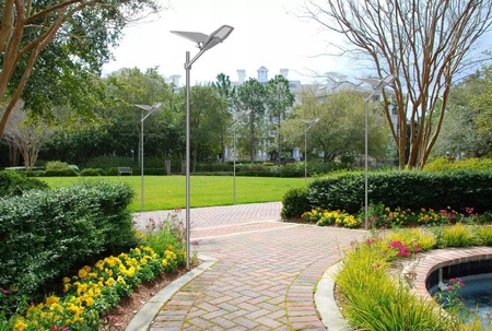 LAMPA ULICZNA LED SOLARNA 2000W 80Ah ZEWNĘTRZNA OGRDOWA latarnia na SŁUP