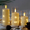 ŚWIECA LED DEKORACYJNA EFEKT PŁOMIENIA ŚWIECZKA WKŁAD BATERIE 17,5cm 27LED