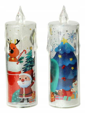 ŚWIECA ŚWIECZKA LED BOŻE NARODZENIE OZDOBA CANDLE CHRISTMAS ŚWIĘTECZNA