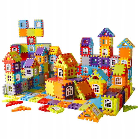 KLOCKI KONSTRUKCYJNE EDUKACYJNE ZESTAW KLOCKÓW PUZZLE DLA DZIECI 100 PUZZLI