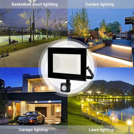 Lampa Naświetlacz LED 10W Z CZUJNIK RUCHU PREMIUM