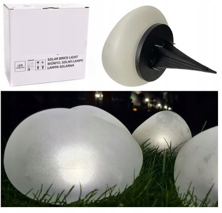 LAMPA SOLARNA LAMPKA OGRODOWA LED W KSZTAŁCIE KAMIENIA WBIJANA DEKORACYJNA