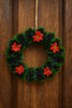 ŚWIĄTECZNY WIANEK STROIK DEKORACYJNY OZDOBA NA DRZWI WIENIEC L 27 cm