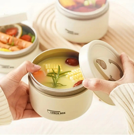 TERMOS OBIADOWY NA ŻYWNOŚĆ POJEMNIK TERMICZNY ZUPE 1,4L 3 SZT STALOWE TORBA