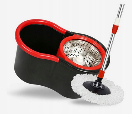 MOP ROTACYJNY obrotowy 360 SPIN TURBO 3w1 NAKŁADKI 2 sztuki płaski WIADREM