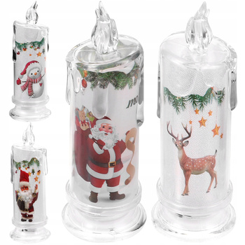 ŚWIECA ŚWIECZKA LED BOŻE NARODZENIE OZDOBA CANDLE CHRISTMAS ŚWIĘTECZNA