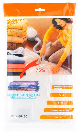 Worek Próżniowy Wielokrotna Torba Folia Próżniowa na Ubrania Pościel 80x100