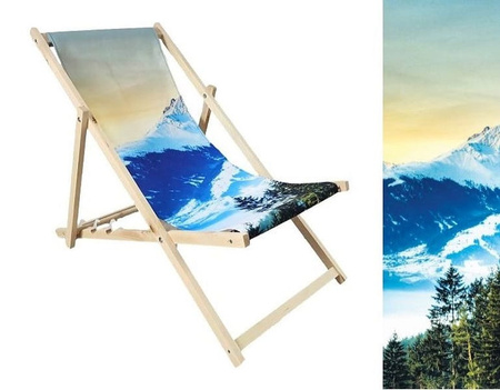 Leżak Drewniany ogrodowy plażowy premium GÓRY ZA DNIA