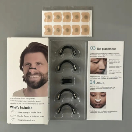 PLASTRY NA NOS BREATHE TRENING CHRAPANIE ODDYCHANIE 30 SZTUK MAGNETYCZNE