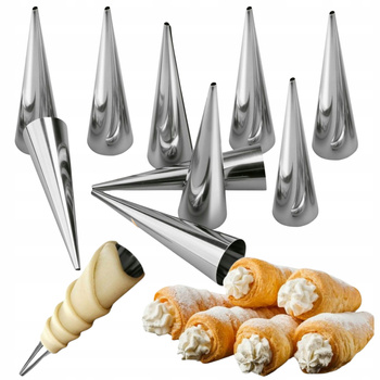 FOREMKI DO RUREK Z KREMEM XXL 12cm RURKI DO PIECZENIA stal nierdzewna