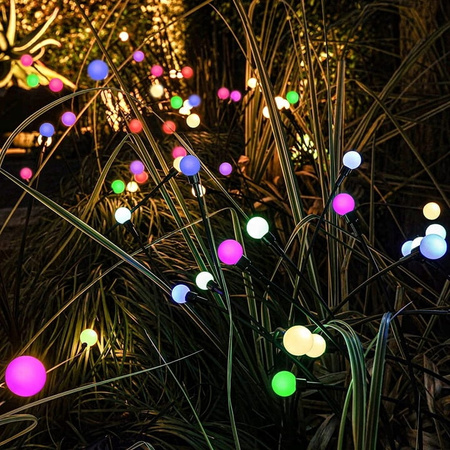 OGRODOWE KULECZKI LED SWING - KOLOROWE LAMPKI SOLARNE DO OGRODU (2 SZTUKI)