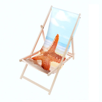 Leżak Drewniany ogrodowy plażowy premium ROZGWIAZDA