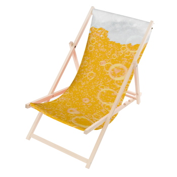 Leżak Drewniany ogrodowy plażowy premium PIWO KUFEL