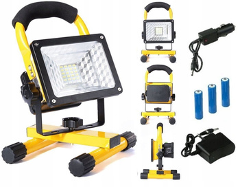 HALOGEN PRZENOŚNY LED SMD AKUMULATOROWY 50W