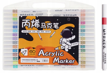 MAZAKI MARKERY AKRYLOWE DO KAMIENI PISAKI 60 SZTUK ZEST MARKERÓW FLAMASTRY