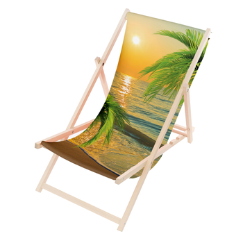 Leżak Drewniany ogrodowy plażowy premium PALMY PLAŻA ZACHÓD