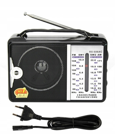 RADIO KUCHENNE BUDOWLANE BATERYJNE SIECIOWE FM AM USB PRZENOŚNE ANTENA 230V