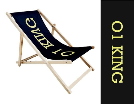 Leżak Drewniany ogrodowy plażowy premium 01 KING