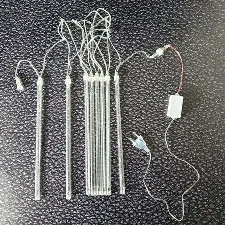 SOPLE METEORYTY 50CM 8 SOPLI SPADAJĄCY ŚNIEG OZDOBA BOŻE NARODZENIE CIEPŁE