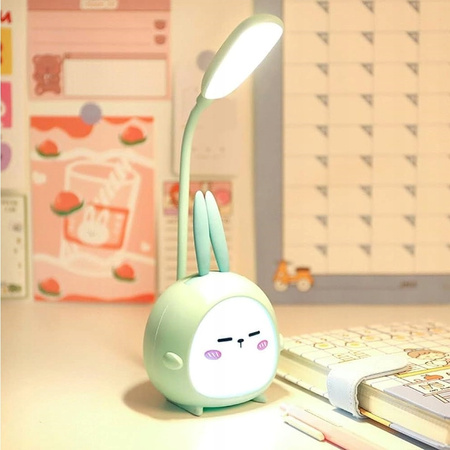 Lampka biurkowa KRÓLIK RGB szkolna NOCNA NA BIURKO USB LAMPA 3 TRYBY